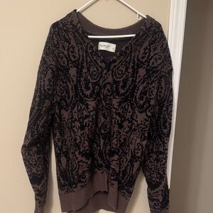 Abercrombie & Fitch Patterned Knit Cardigan Men’s Large